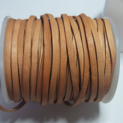 Lacet de cuir naturel - au mètre