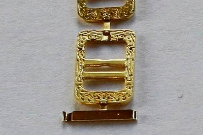 Double Poelli buckle 3mm (silver/gold)