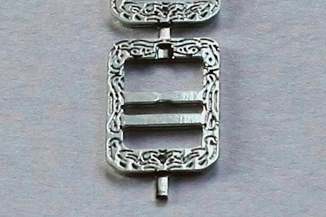 Double Poelli buckle 3mm (silver/gold)