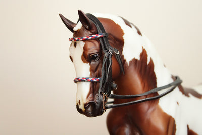 Tricolour dressage bridle (1:9)