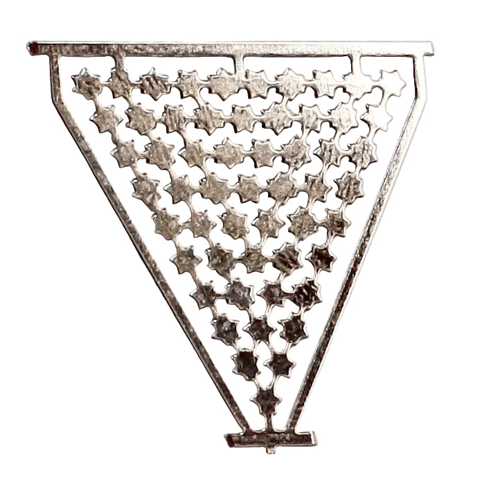 Plaque frontale étoiles 25x25mm