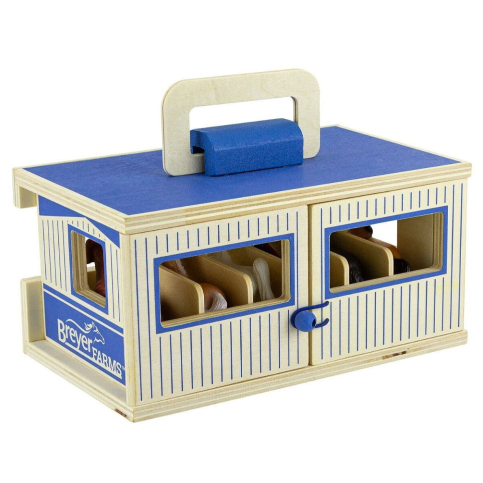 Breyer Stablemate (1:32) 59217 - Mallette Écurie en bois et 6 chevaux