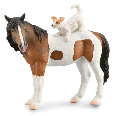 CollectA 88891 Jument pinto et Terrier