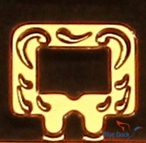 2mm simple decorated buckle (silver/gold)