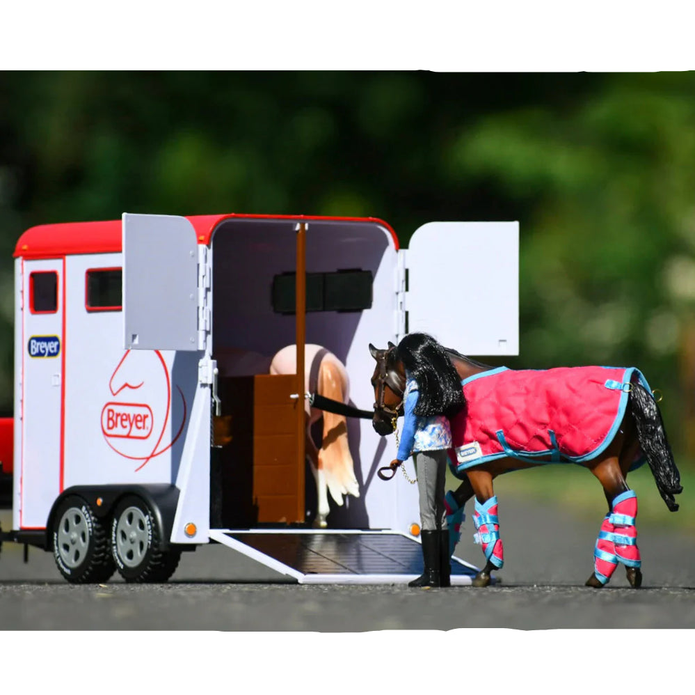 Breyer Traditionnel (1:9) 2619 - Remorque Van blanc et rouge