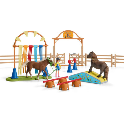Schleich Entraînement d'agility pour poney
