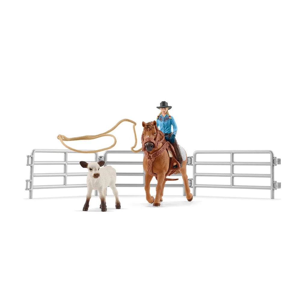 Schleich Cowgirl avec lasso
