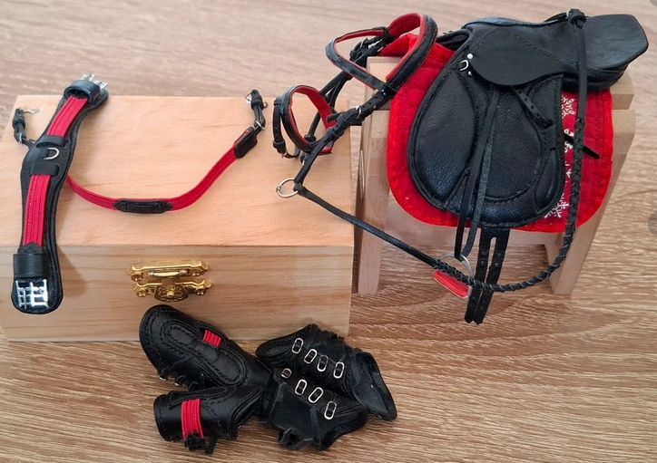 Ensemble de cross en cuir noir (1:9)