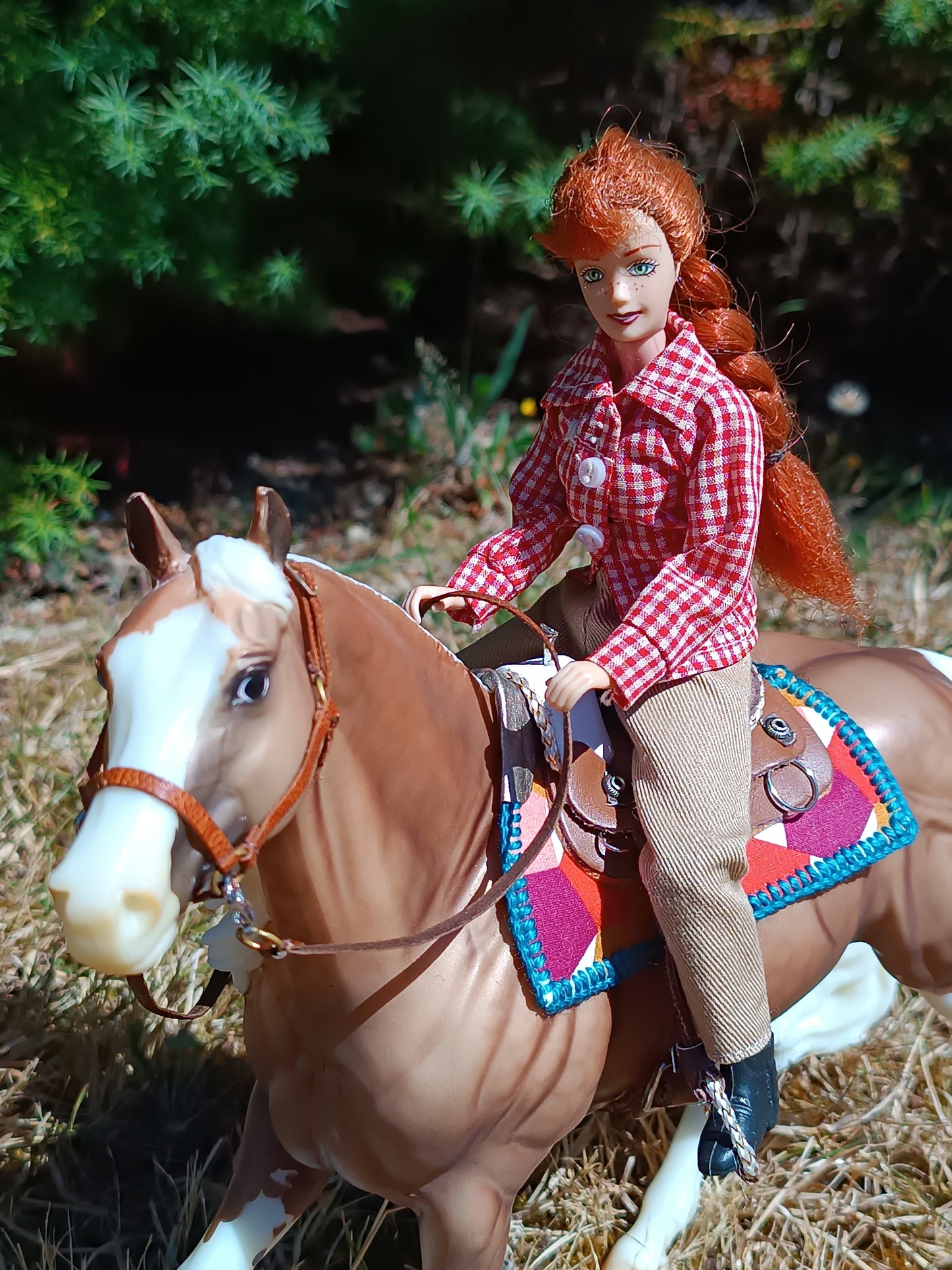Tapis de selle western mosaïque (1:9)
