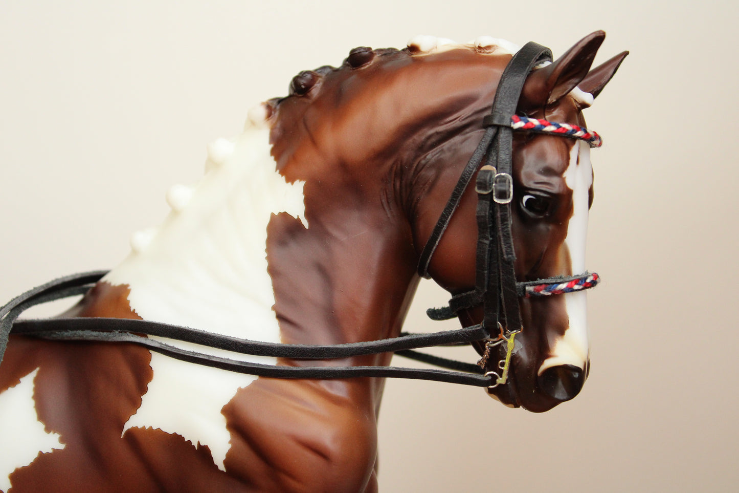 Bride de dressage tricolore (1:9)