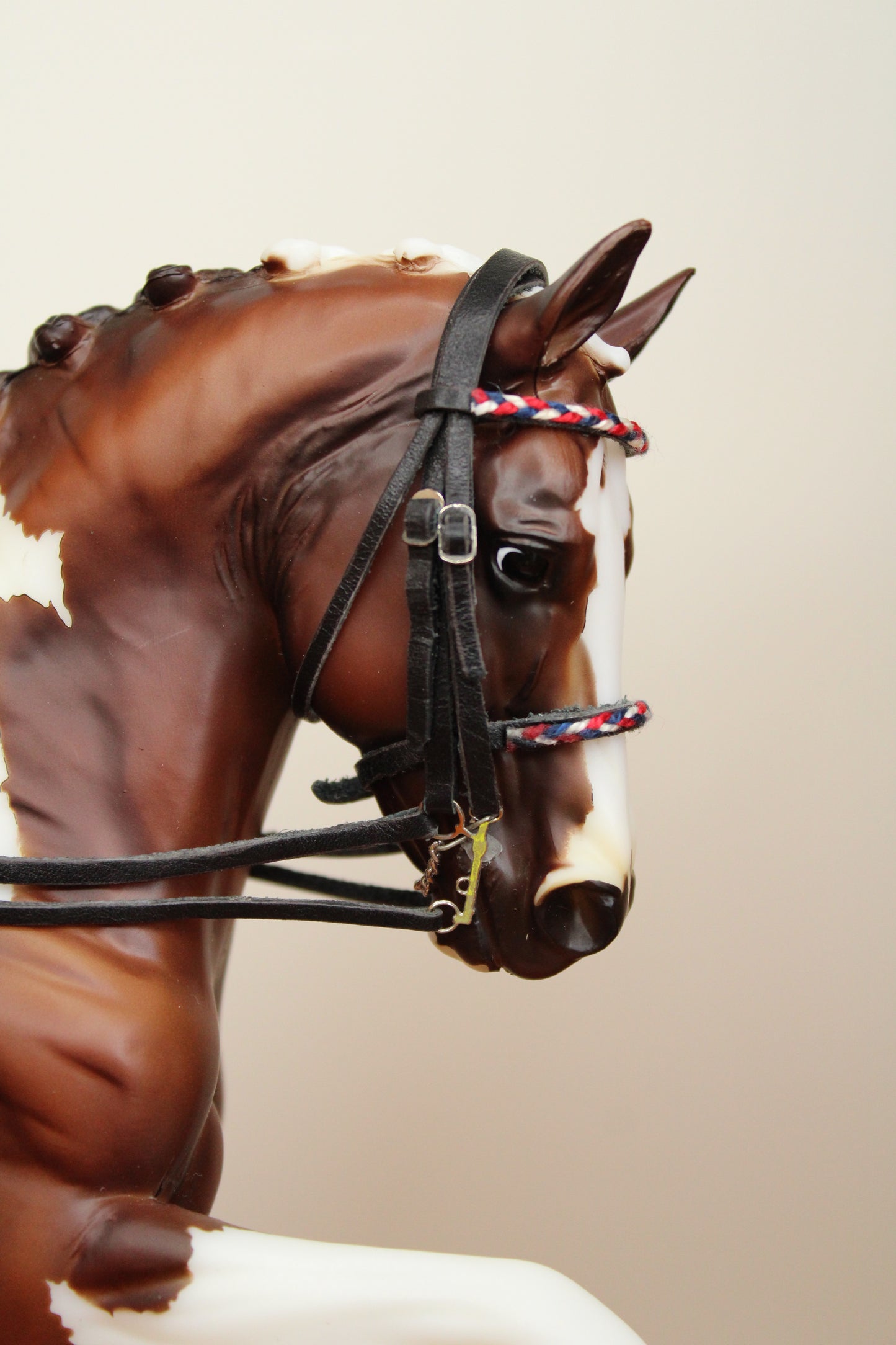 Bride de dressage tricolore (1:9)