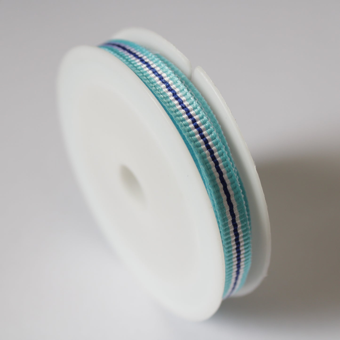 Ruban gros grain 6mm turquoise/marine