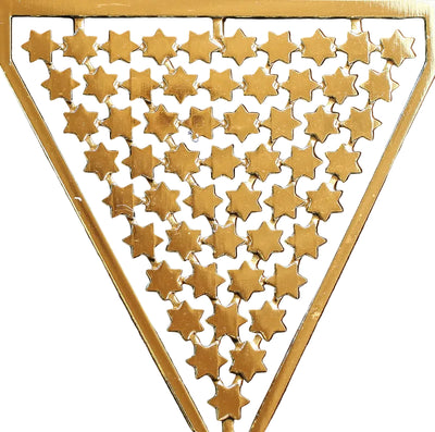 Plaque frontale étoiles 25x25mm