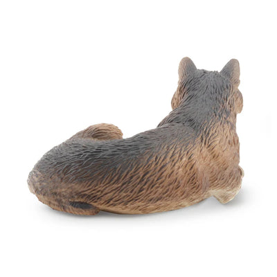 Toymany loup gris couché
