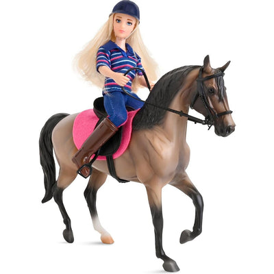 Breyer Classic (1:12) 61114 - Cheval et cavalière de loisir