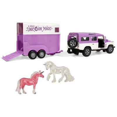 Breyer Stablemate (1:32) 10250 - Ensemble Land Rover, van & 2 licornes
