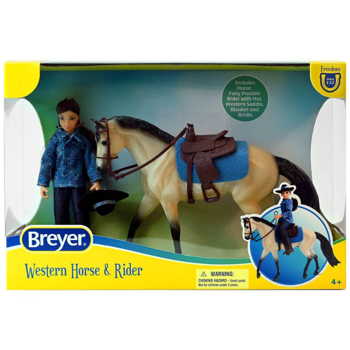 Breyer Classic (1:12) 61155 - Westernpferd und Reiter
