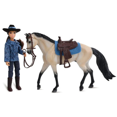 Breyer Classic (1:12) 61155 - Cheval et cavalier western