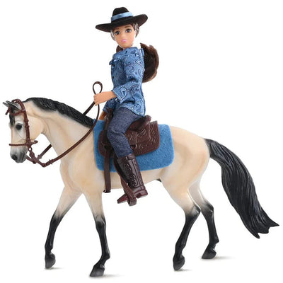 Breyer Classic (1:12) 61155 - Cheval et cavalier western