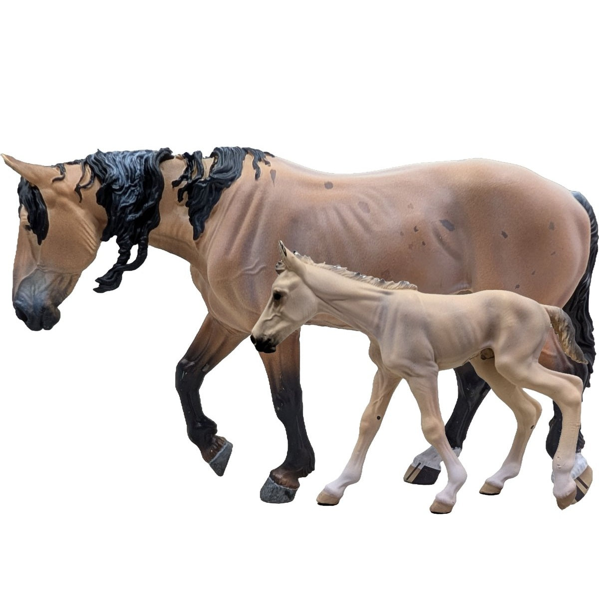 WIA Break The Mold (1:20) - Jument Mustang rouan et son poulain